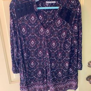 danielrainn brand printed blouse size 1X